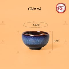 Bộ Ấm Chén Men Xanh Hỏa Biến Quai Sứ
