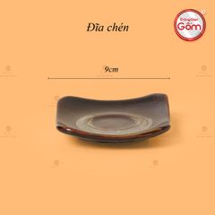 Bộ Ấm Chén Men Hỏa Biến Quét Xám Quả Hồng