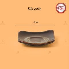 Bộ Ấm Chén Giang Tây Quét Xám Men Hỏa Biến Lòng Hoa
