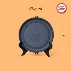 Bộ Ấm Trà Tử Sa Đĩa Đơn Đắp Trúc