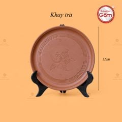 Bộ Ấm Trà Tử Sa Đĩa Đơn Đắp Trúc