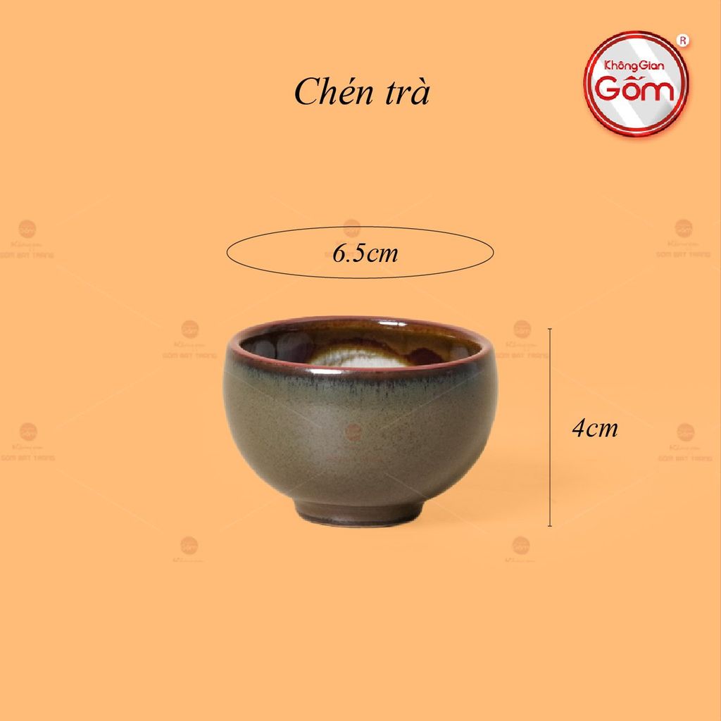 Bộ Ấm Chén Siêu Men Hỏa Biến Xanh Ngọc Lòng Hoa