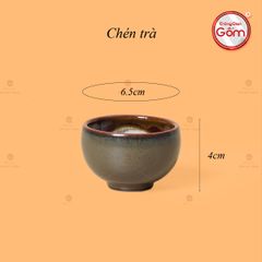 Bộ Ấm Chén Siêu Men Hỏa Biến Xanh Ngọc Lòng Hoa