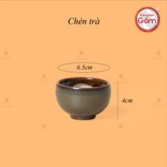 Bộ Ấm Chén Men Hỏa Biến Ngọc Quả Hồng