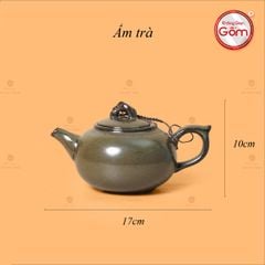 Bộ Ấm Chén Men Hỏa Biến Ngọc Quả Hồng