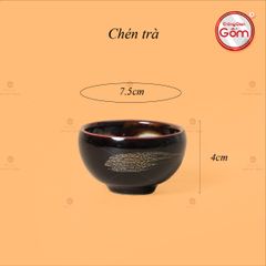 Bộ Ấm Chén Siêu Men Hỏa Biến Quét Xám