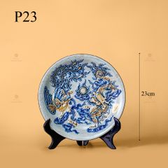 Mâm Bồng Men Rạn Nổi Họa Tiết Long Phụng Trình Tường