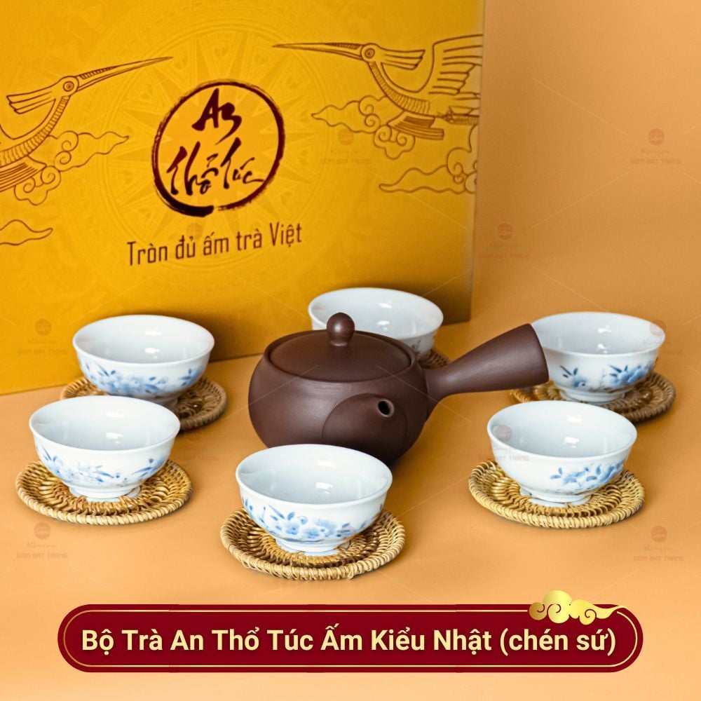 Bộ Ấm Chén An Thổ Túc Kiểu Nhật (chén sứ)