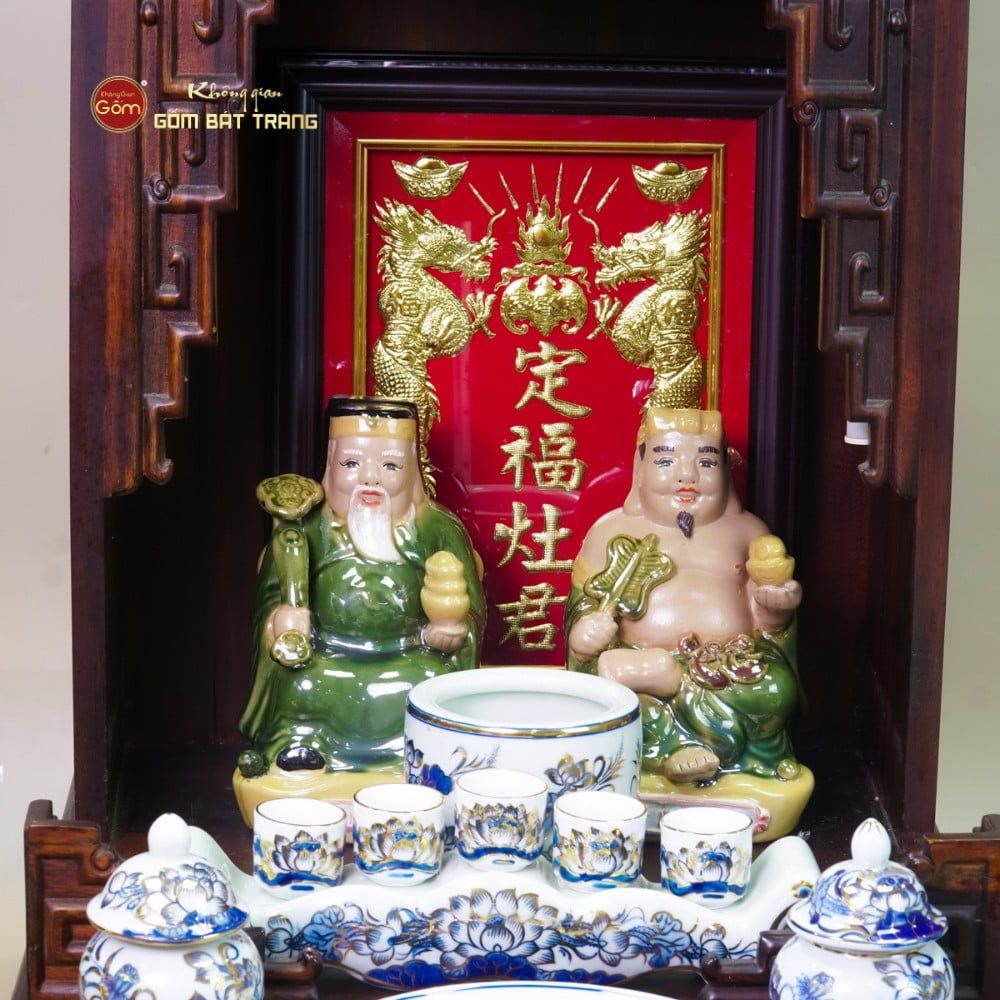 Tượng Thần Tài Thổ Địa Men Ngọc Lục Bảo