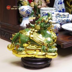 Tỳ Hưu Xanh Ngọc Dát Vàng