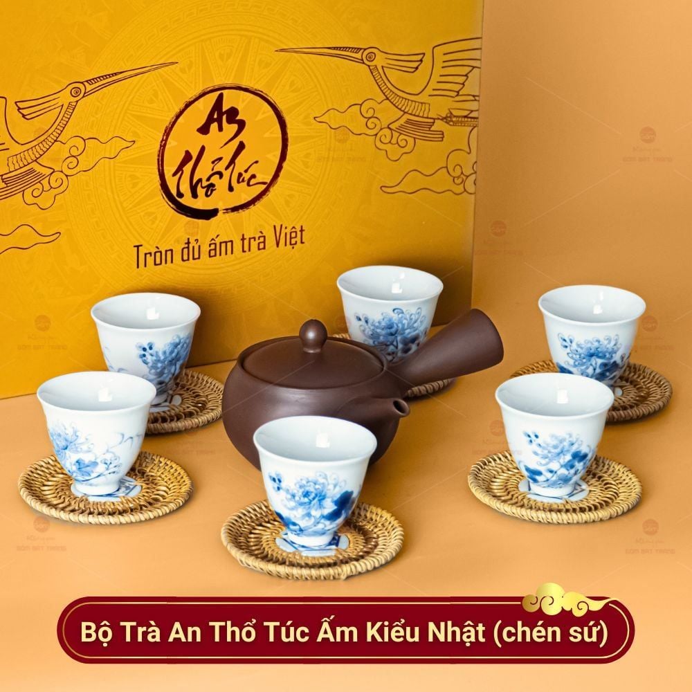 Bộ Ấm Chén An Thổ Túc Kiểu Nhật (chén sứ)