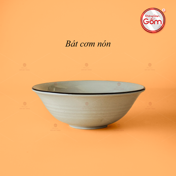 Bát Cơm Nón Hoa Sứ Đỏ