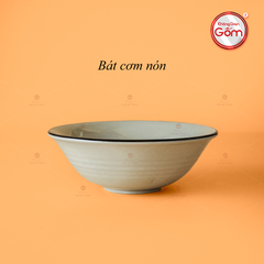 Bát Cơm Nón Hoa Sứ Đỏ