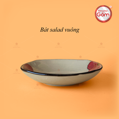 Bát Salad Vuông Hoa Sứ Đỏ