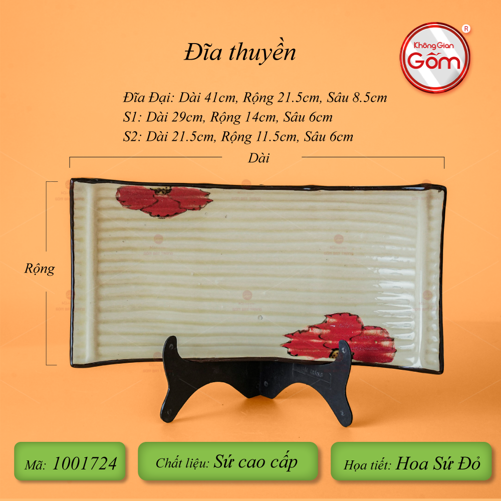 Bộ Bát Đĩa Bát Tràng Hoa Sứ Đỏ
