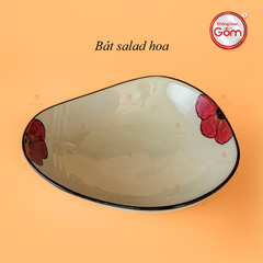 Bát Salad Hoa Sứ Đỏ