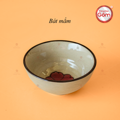 Bát Mắm Hoa Sứ Đỏ