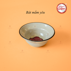 Bát Mắm Yêu Hoa Sứ Đỏ
