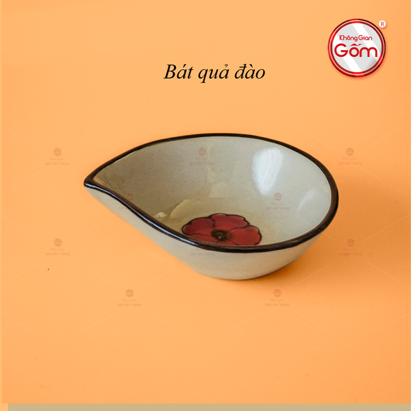 Bát Quả Đào Hoa Sứ Đỏ