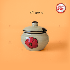 Hũ Gia Vị Hoa Sứ Đỏ