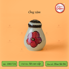 Bộ Bát Đĩa Bát Tràng Hoa Sứ Đỏ