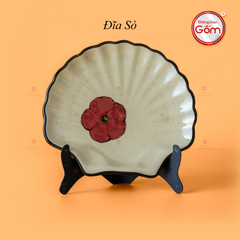 Đĩa Sò Hoa Sứ Đỏ