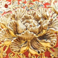 Bình Hồ Lô Chữ Lộc Đắp Nổi Vẽ Vàng