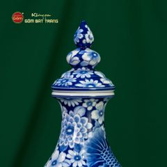 Bình Hồ Lô Hoa Ngư Tụ Khánh Lam Ngọc Bình An 1