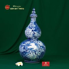 Bình Hồ Lô Hoa Ngư Tụ Khánh Lam Ngọc Bình An 1