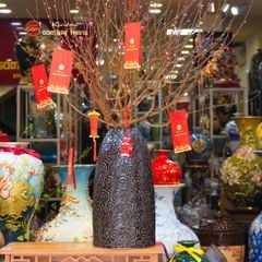 Bình Hoa Dáng Chuông Khắc Hoa Hồng