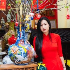 Bình Hoa Dáng Tỏi Chim Trĩ Phù Dung