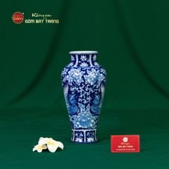 Bình Hoa Men Lam Song Phụng Ngàn Hoa Phú Quý 1