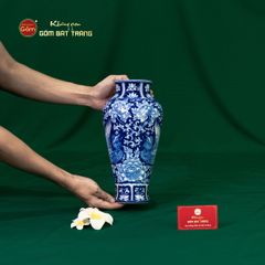 Bình Hoa Men Lam Song Phụng Ngàn Hoa Phú Quý 1