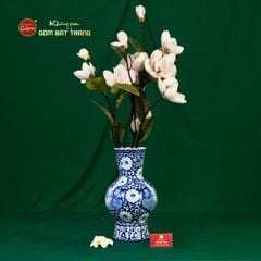 Bình Hoa Men Lam Song Phụng Ngàn Hoa Phú Quý 2