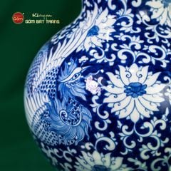 Bình Hoa Men Lam Song Phụng Ngàn Hoa Phú Quý 2