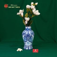 Bình Hoa Men Lam Song Phụng Ngàn Hoa Phú Quý