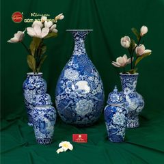 Tỳ Bà Cửu Ngư Chầu Nguyệt Lam Ngọc Bình An