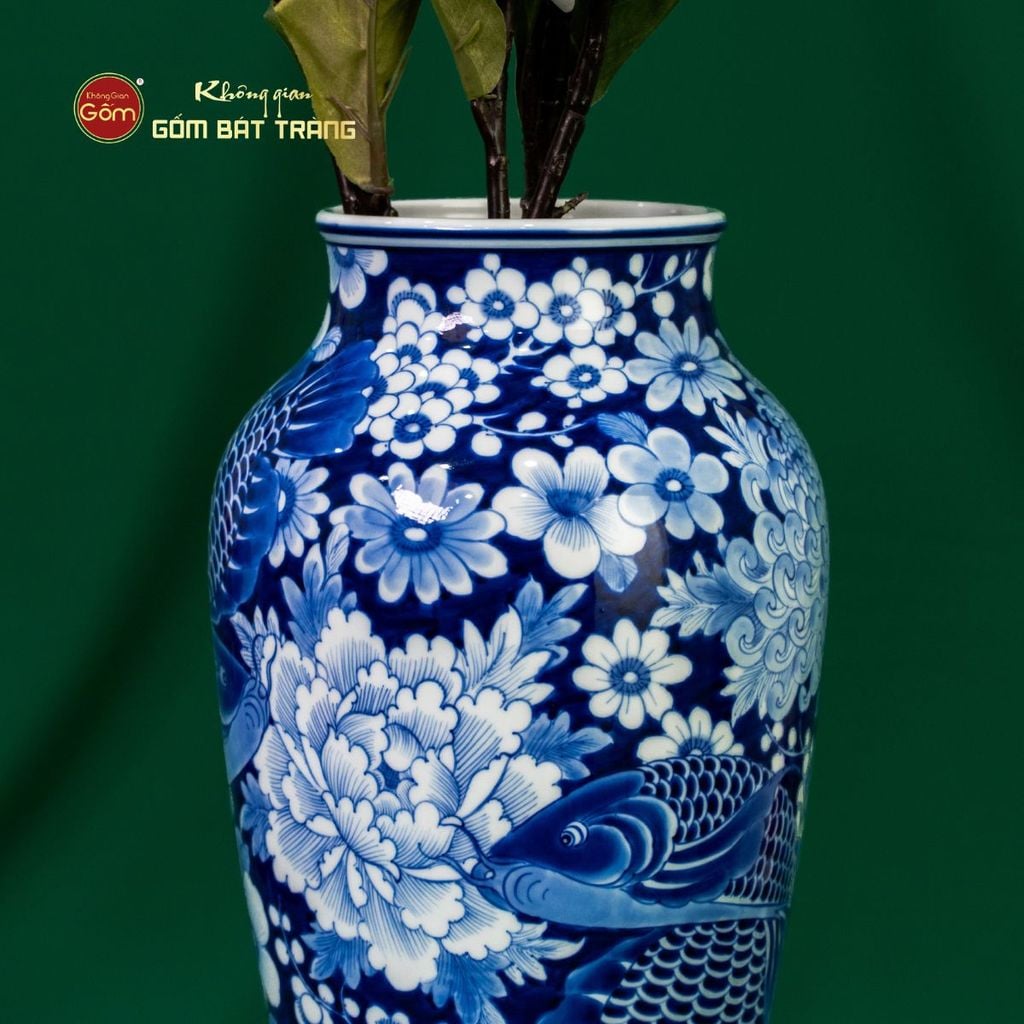 Bình Hoa Ngư Tụ Khánh Lam Ngọc Bình An 2