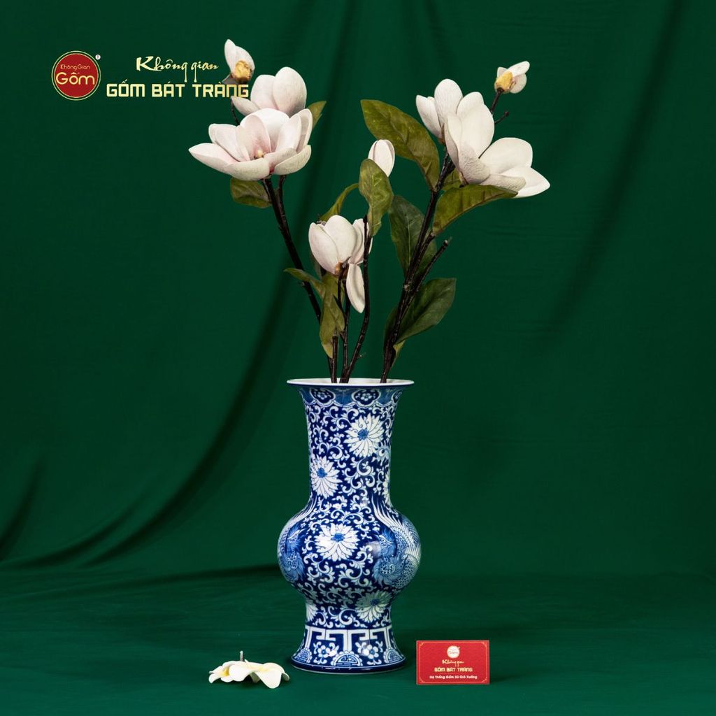 Bình Hoa Vuốt Song Phụng Cát Tường Ngàn Hoa Phú Quý