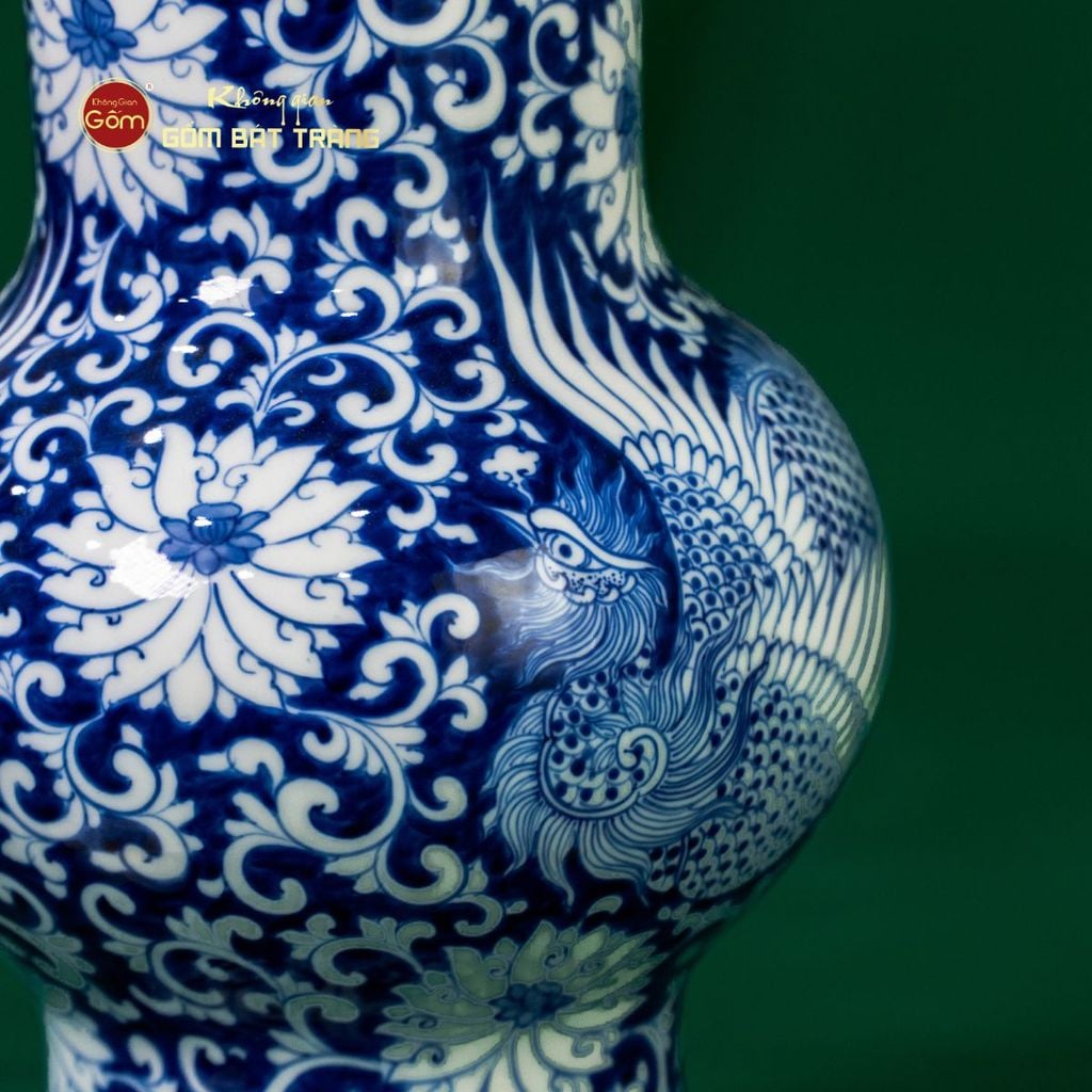 Bình Hoa Vuốt Song Phụng Cát Tường Ngàn Hoa Phú Quý