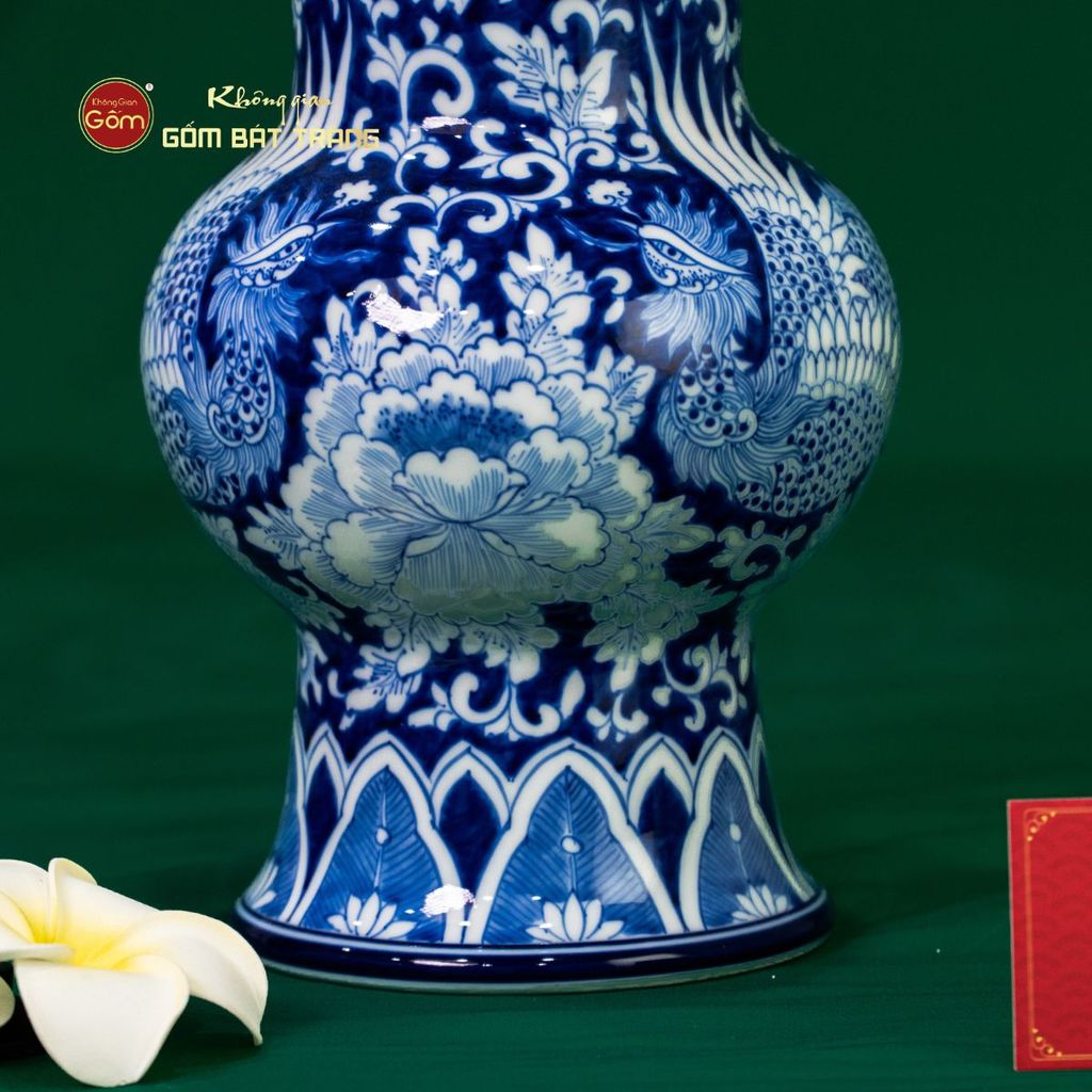 Bình Hoa Vuốt Song Phụng Cát Tường Ngàn Hoa Phú Quý