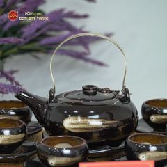 Bộ Ấm Trà Giang Tây Xước Hoa Men Hỏa Biến