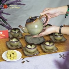 Bộ Ấm Trà Quả Lê Men Hỏa Biến
