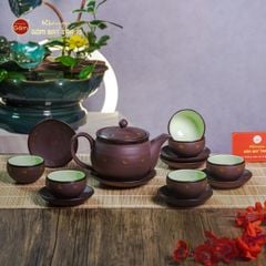 Bộ Ấm Trà Tử Sa Nâu Sao Vàng