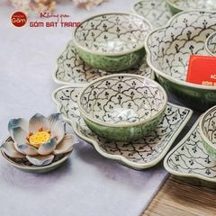 Bộ Bát Đĩa Hoa Mặt Trời Hoa Bèo