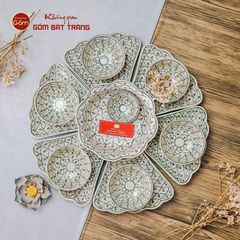 Bộ Bát Đĩa Hoa Mặt Trời Hoa Bèo
