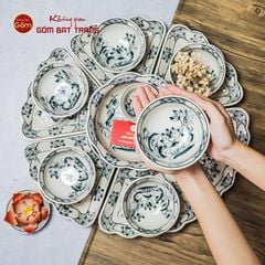 Bộ Bát Đĩa Hoa Mặt Trời Sen Tràm