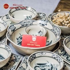 Bộ Bát Đĩa Hoa Mặt Trời Sen Tràm