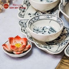 Bộ Bát Đĩa Hoa Mặt Trời Sen Tràm