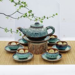 Bộ trà dáng quả thị men hoả biến